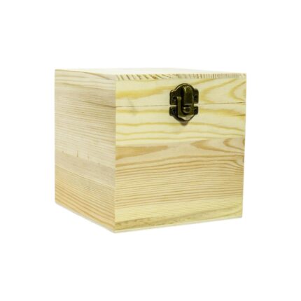 Caja cuadrada de madera 12x12x12cm