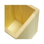 Portalápices de madera cuadrado 8x8x10cm - Imagen 4